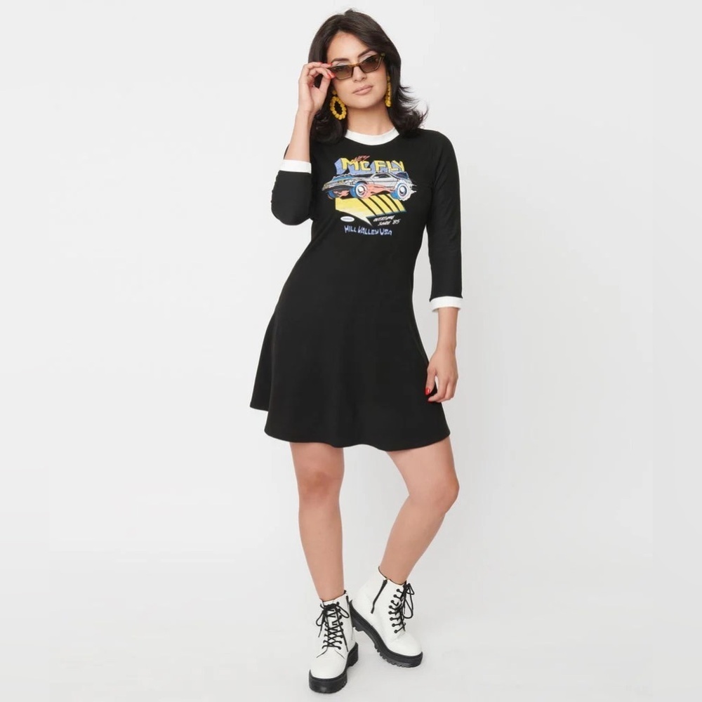 NWT Unique Vintage x Back To The Future McFly
Skater Dress Sz M